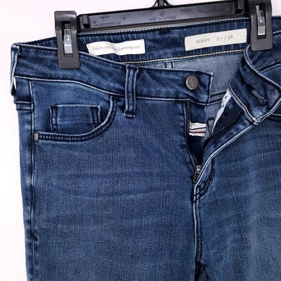 Pilcro & The Letterpress Jeans Women's 28 Script Skinny Frayed Hem - Picture 5 of 15